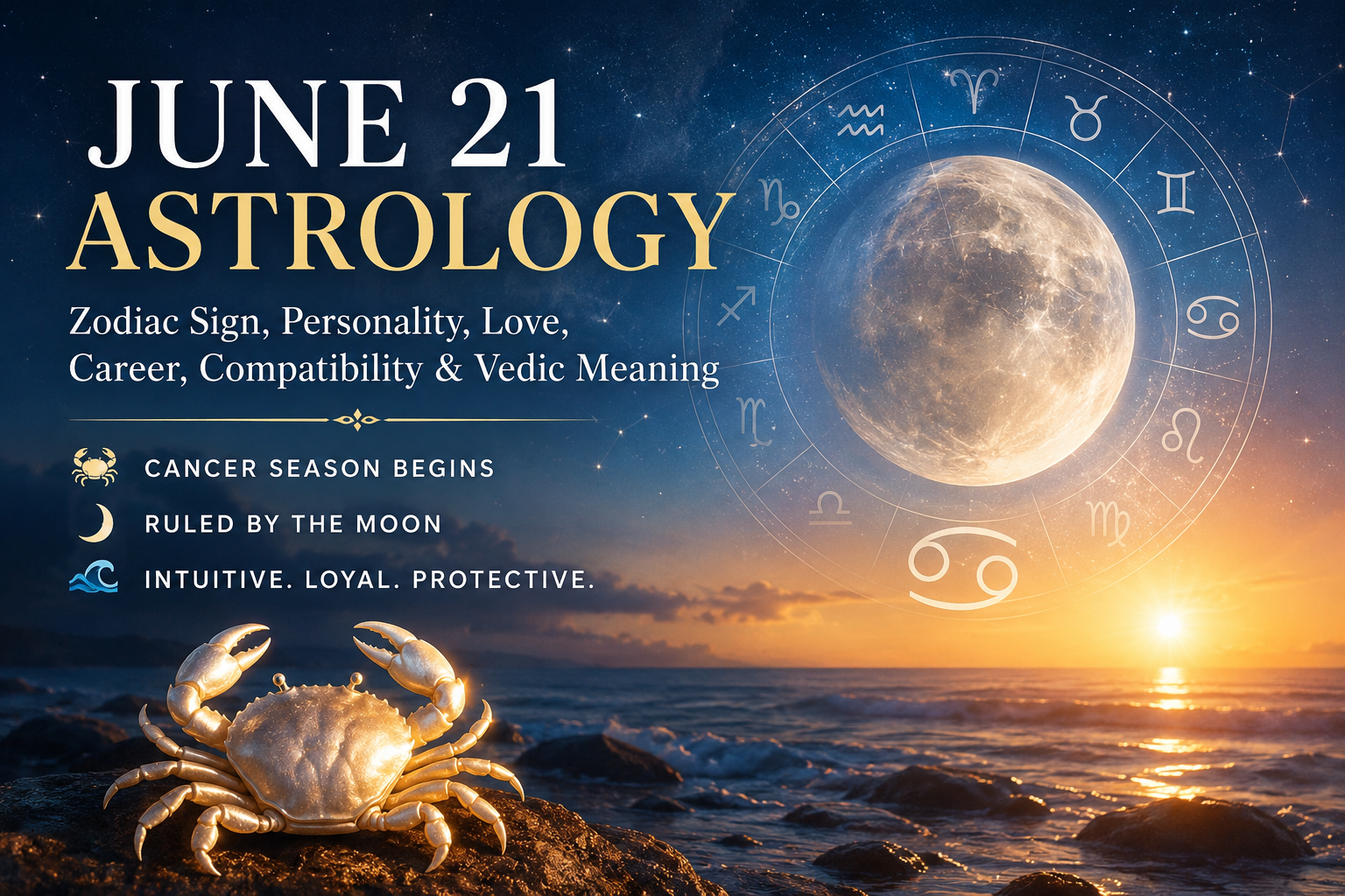 June 21 Astrology: Zodiac Sign, Personality, Love, Career, Compatibility & Vedic Meaning